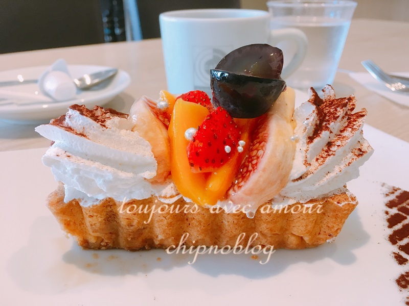 フルーツティラミスのケーキとコーヒー 愛媛エミフル カフェコムサ Chip No Blog