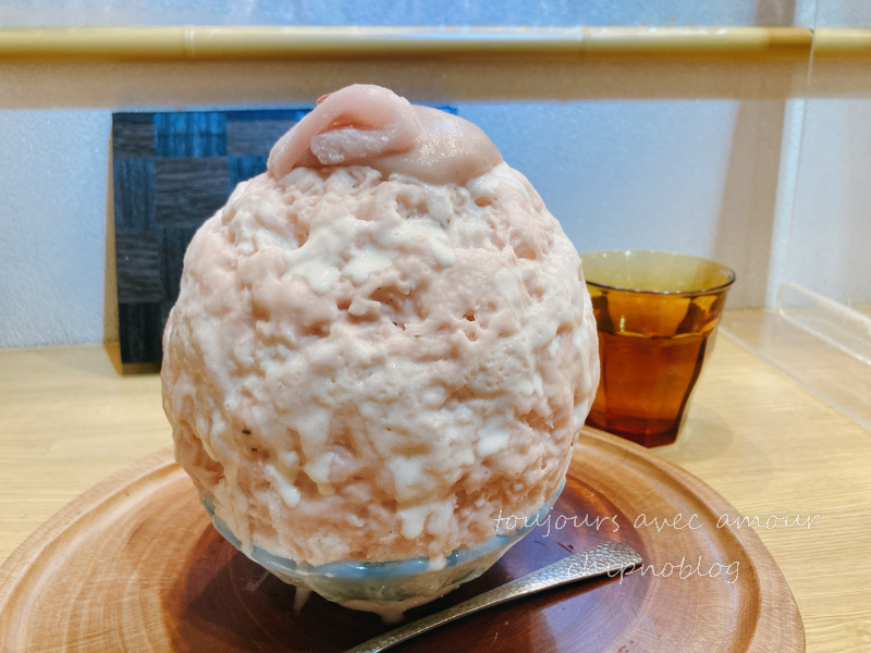 つらら　かき氷　桜餅